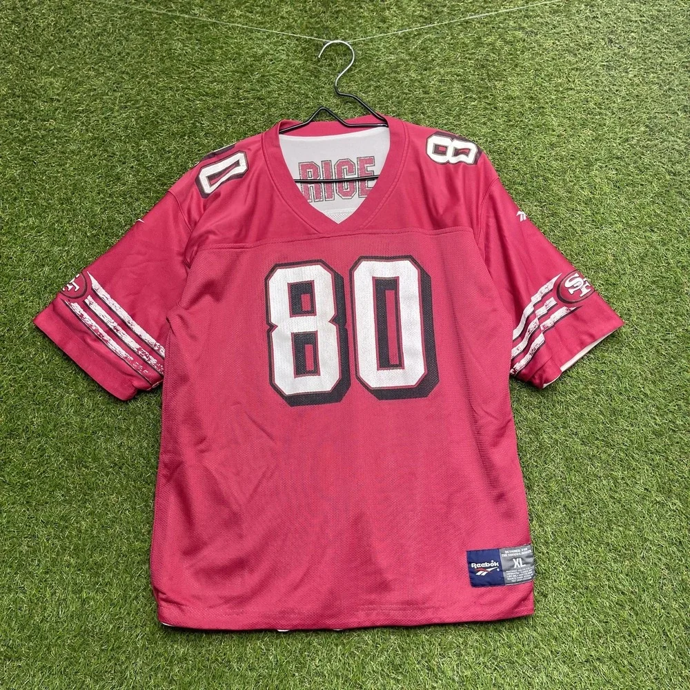 San Francisco 49ers Jersey Youth XL NFL Football Rice 80 Reebok Throwback